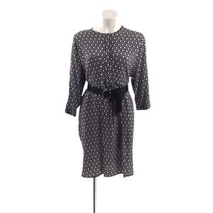 H&M Black& White Trapeze Diamond Pattern Shirt Dress